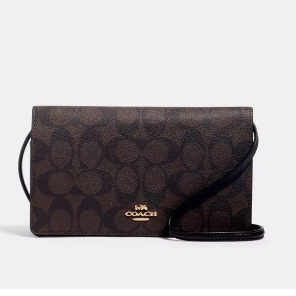 Coach Handbags - Coach Dark Brown and Black Crossbody Bag